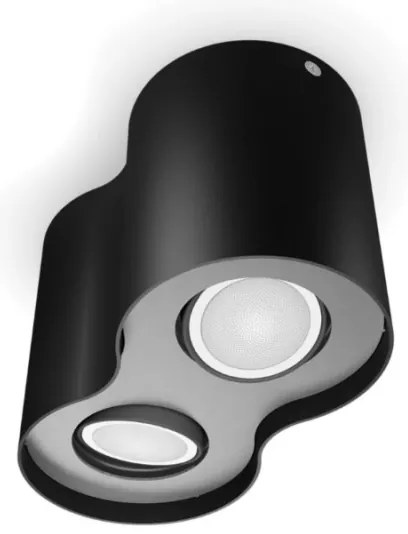 Philips - LED Stmievateľné bodové svietidlo Hue PILLAR 2xGU10/4,2W/230V + DO čierna