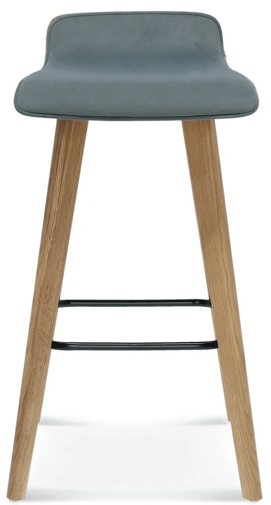 FAMEG Cleo - BST-1605 - barová stolička Farba dreva: dub premium, Čalúnenie: koža L2
