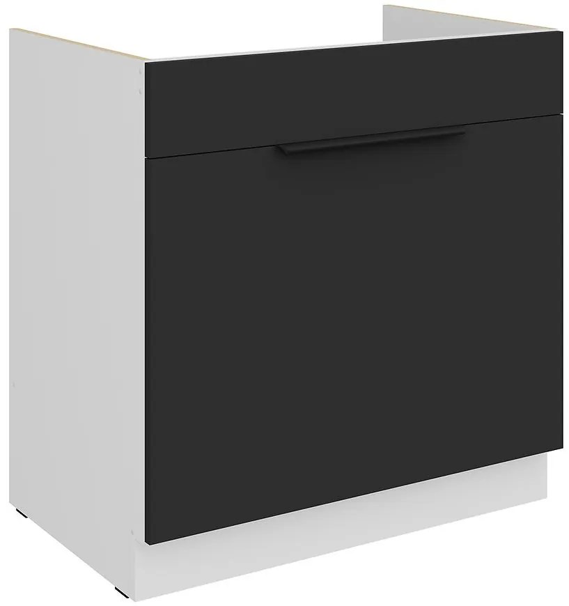 Kuchynská skrinka Aria-Bl/Wh Anti Fingerprint 80zl 1s Bb