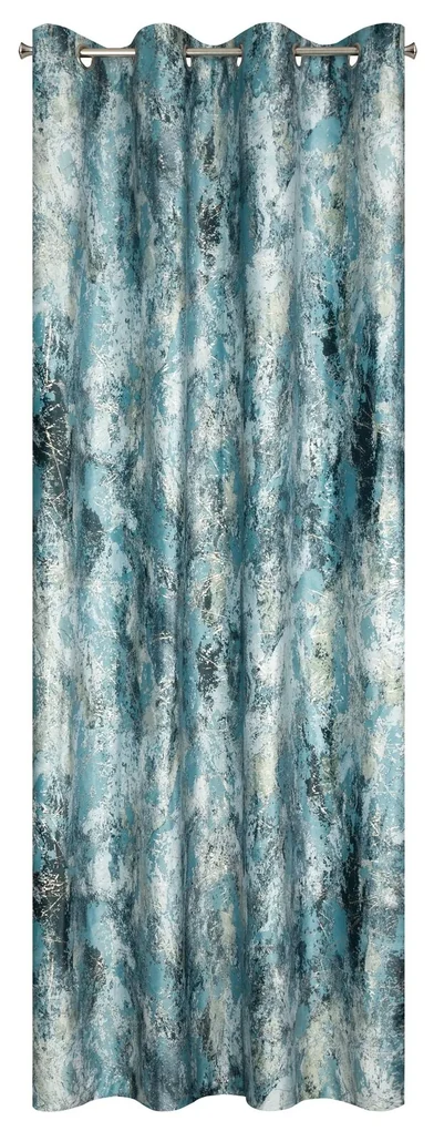 ZATEMŇOVACÍ ZÁVES NA KRÚŽKOCH MALIA 140X250 CM TYRKYSOVÁ