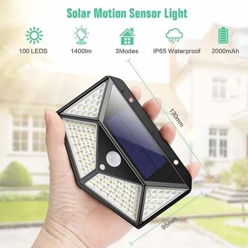 Zaparkorun Solárne LED svetlo s detekciou pohybu SH-100 - 100 LED - 1 ks