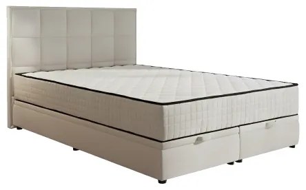 Čalúnená posteľ GRACE 160x200 cm s matracmi a úložným priestorom, béžová
