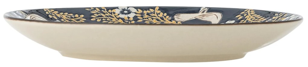 Bloomingville Kameninový dezertný tanier Hezha Blue Ø 16 cm