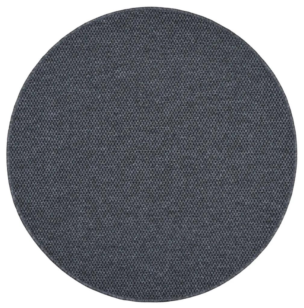 Vopi koberce Kusový koberec Nature antracit kruh - 80x80 (priemer) kruh cm