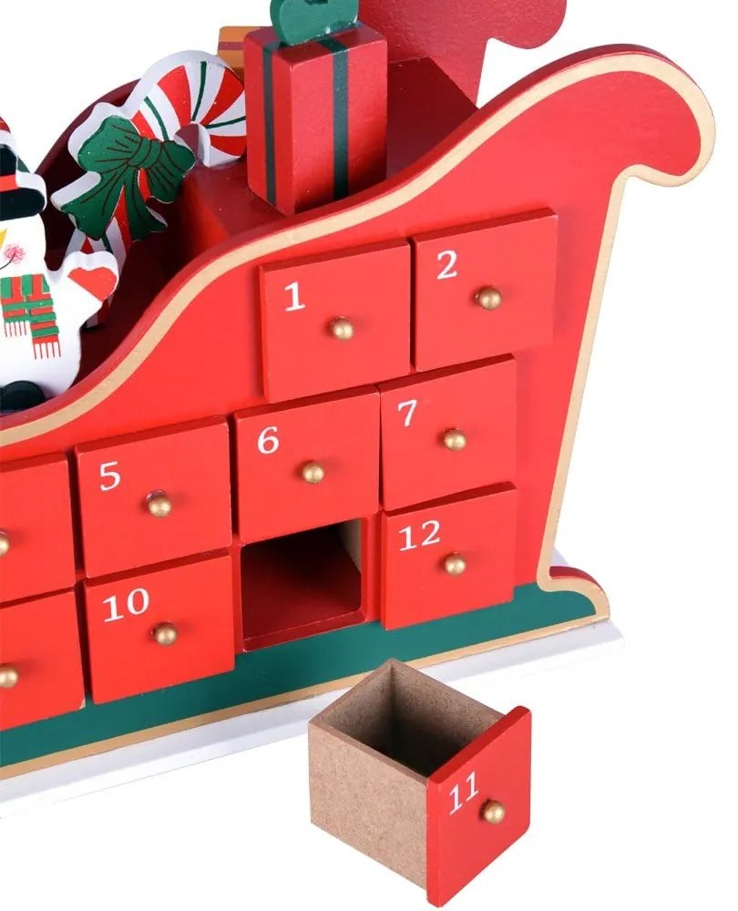 Adventný kalendár  NIKOLAS, 52x31x13cm, viacfarebná Spielwerk