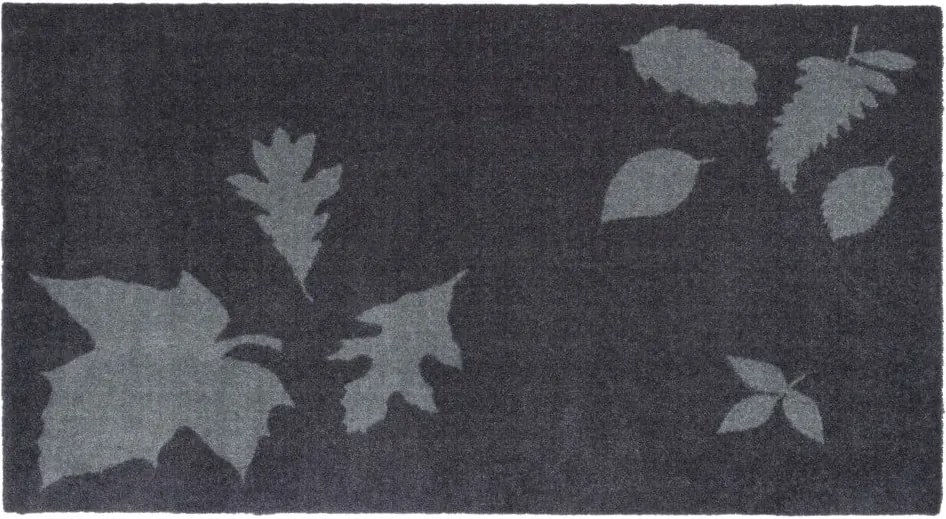 Modro-sivá rohožka Tica copenhagen Mega Leafes, 67 × 120 cm