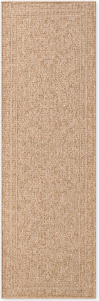 NORTHRUGS, Behúň Duet Rosel 106252 Beige/White - na von aj na doma, 80x250, béžová, chodba / predsieň