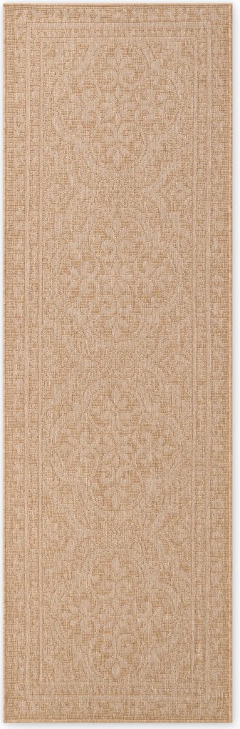 NORTHRUGS, Koberec behúň Duet Rosel 106252 Beige/White - na von aj na doma, 80x250, béžová, chodba / predsieň