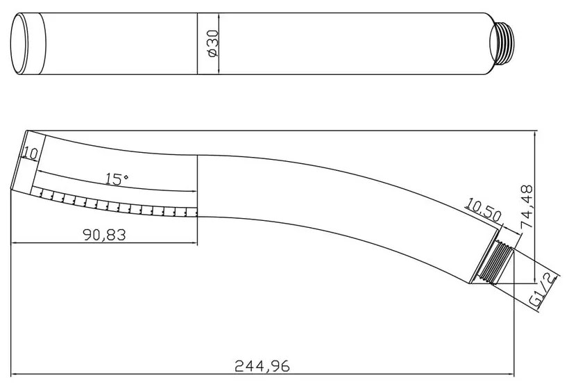 Plastová sprchová hlavica v lesklo striebornej farbe – Sapho