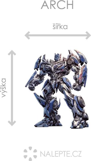 Ultra transformer textilní prelepiteľná nálepka na stenu hárok 36 x 45 cm