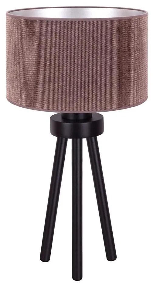 Duolla - Stolná lampa LYON 1xE27/15W/230V pr. 30 cm hnedá