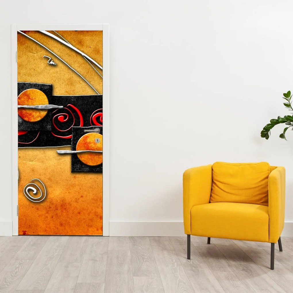 Fototapeta na dvere - Abstraktné planéty (95x205cm)