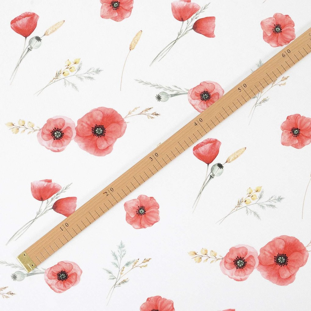 Goldea teflónová látka na obrusy - vlčie maky 160 cm