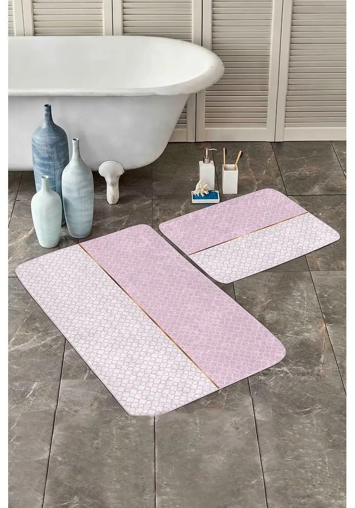 Ružové kúpeľňové predložky v súprave 2 ks 60x100 cm – Mila Home