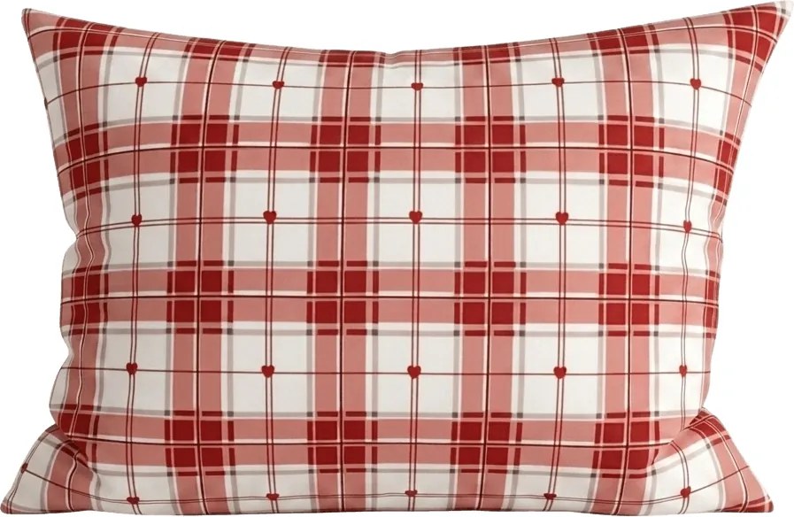 Obliečka na vankúš z mikrovlákna TARTAN HEART 50x70 cm, farebná
