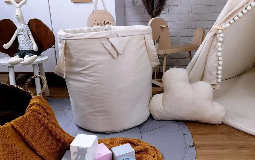 Detský kôš na hračky SUPERIOR - ECRU