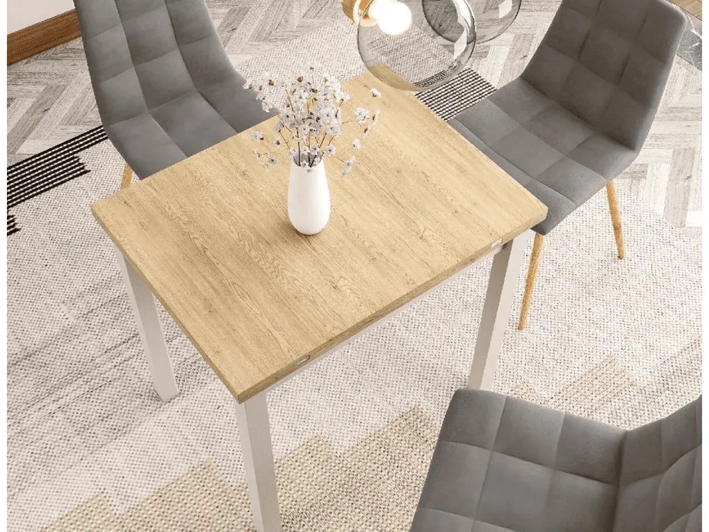Rozkladací jedálenský stôl FLIP 80(160)X80 cm, dub Cremona Torro/kašmír