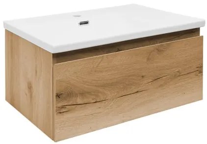 Kúpeľňová skrinka s umývadlom SAT B-WAY 59x30x45 cm dub matný BWAY60OAKU1, 1 ks