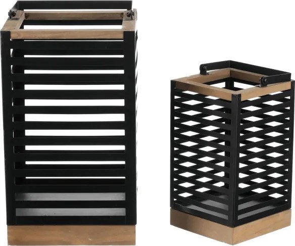Set dvoch lampášov čierny JS464 (2 ks)