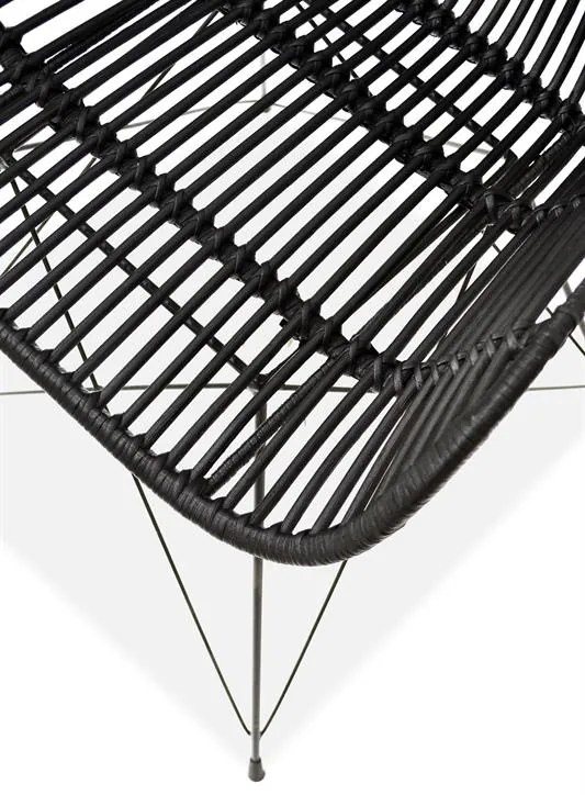 ZÁHRADNÁ RATANOVÁ STOLIČKA VIKI ČIERNA