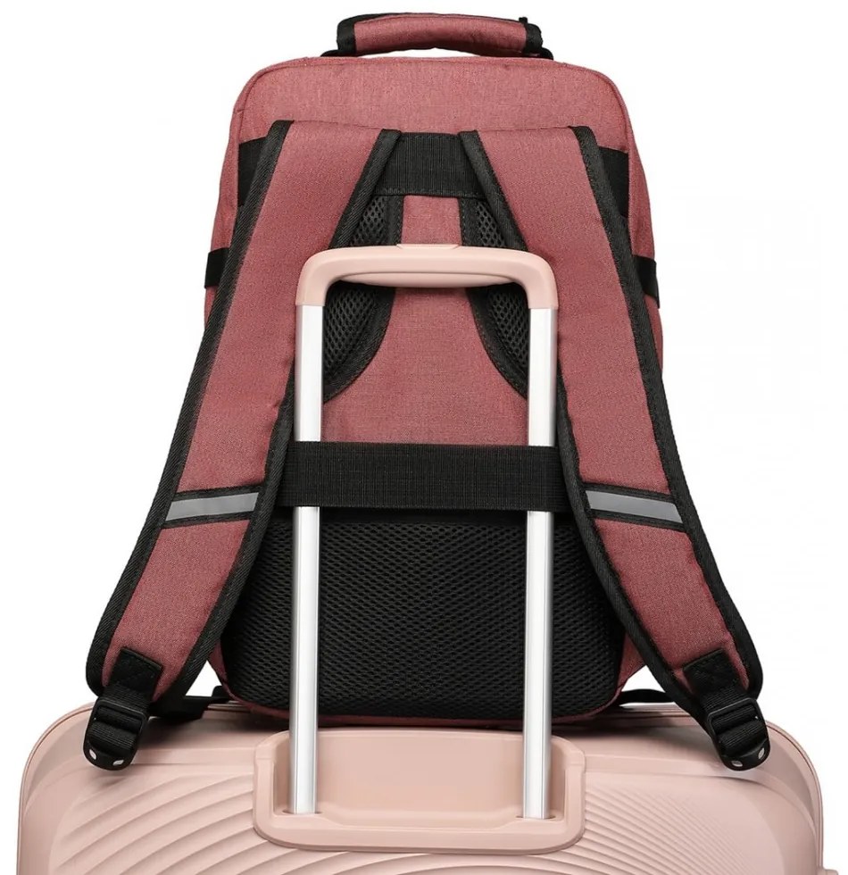 Konofactory Tmavočervený odolný batoh do lietadla "Transporter" - M (35l)