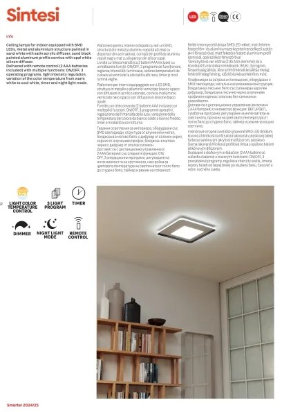 Redo 05-959-LED Stmievateľné stropné svietidlo SINTESI LED/45W/230V 3000-6000K +DO