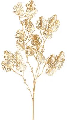Dekorácia vetva philodendron 68 cm zlatá