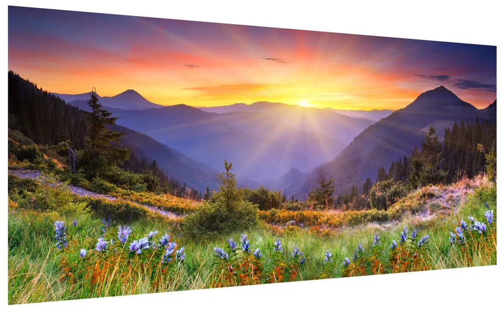Gario Fototapeta Lúka v horách Materiál: Samolepiaca, Rozmery: 536 x 240 cm