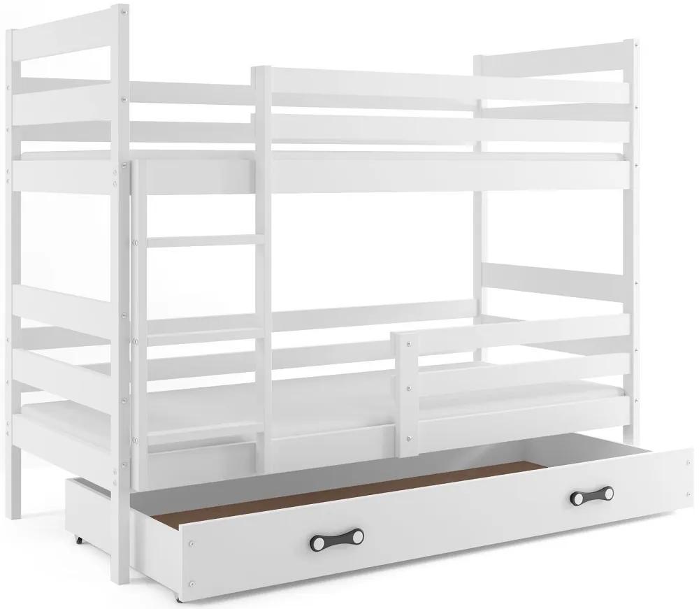 Detská poschodová posteľ ERYK | biela Farba: Biela / biela, Rozmer.: 190 x 80 cm