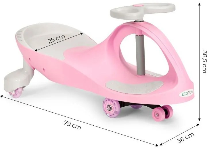 Detské gravitačné odrážadlo ružovej farby