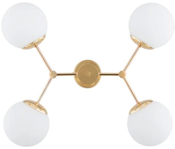 Luster na tyči FOTON  4xE14/40W/230V zlatá/biela