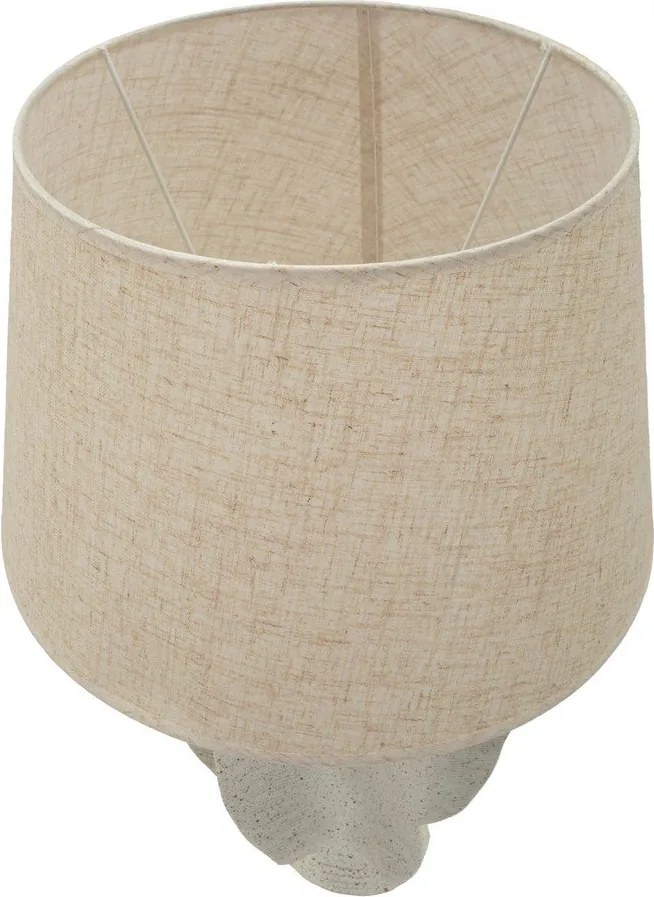 Krémovobiela stolová lampa s textilným tienidlom (výška 63 cm) Ester – Mauro Ferretti