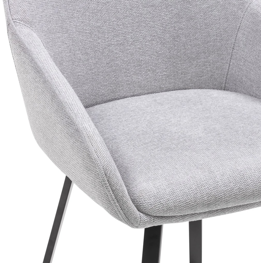 Otočná jídelní židle JACK světle šedá