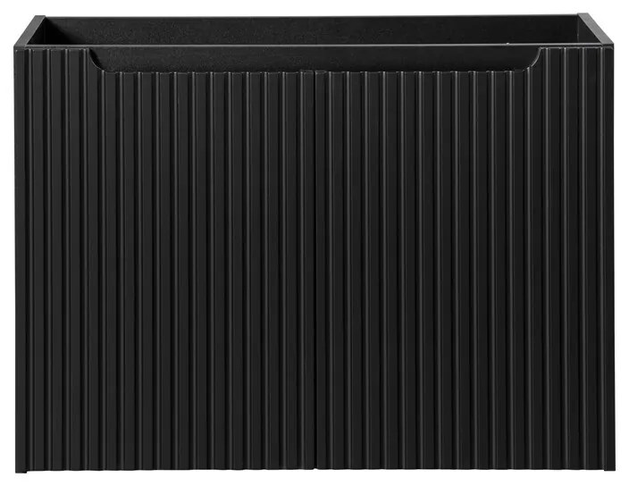 Závesná skrinka Nova Black I s doskou a umývadlom 80 cm čierna/biela