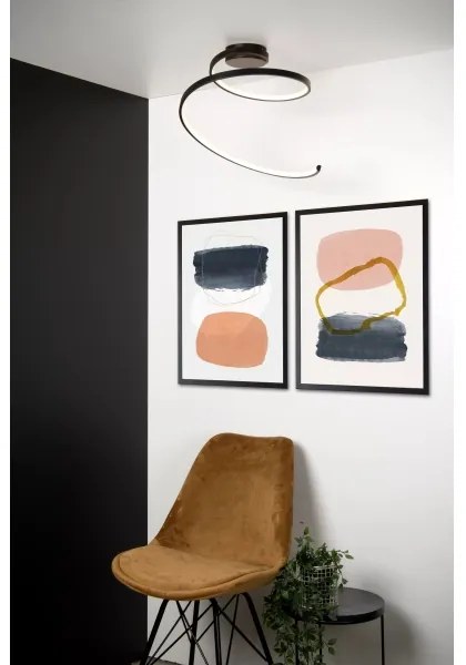 Lucide 46199/25/30 - LED Stmievateľný prisazený luster MAXENCE LED/24W/230V čierna