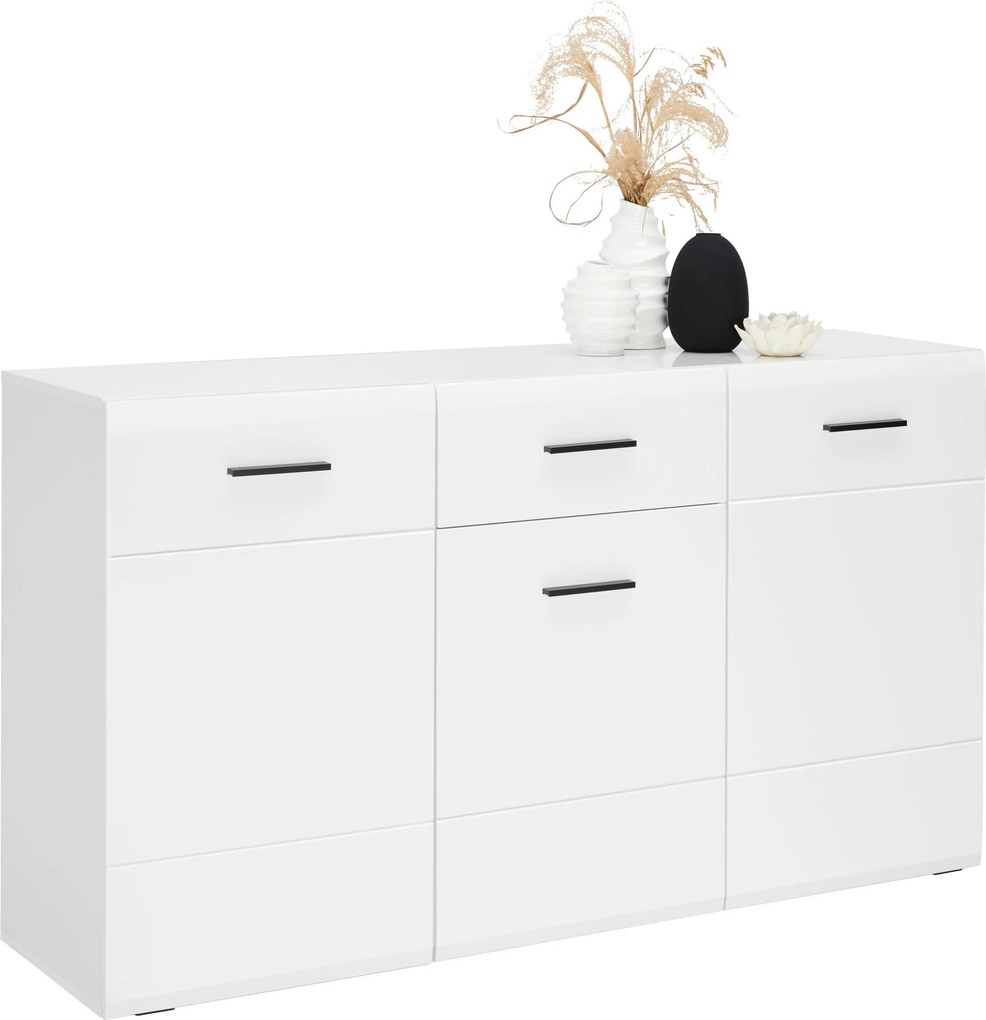 XXXLutz ŠIROKÁ KOMODA, antracitová, biela, 150/84,6/41,6 cm Hom`in - Komody - 001803069025