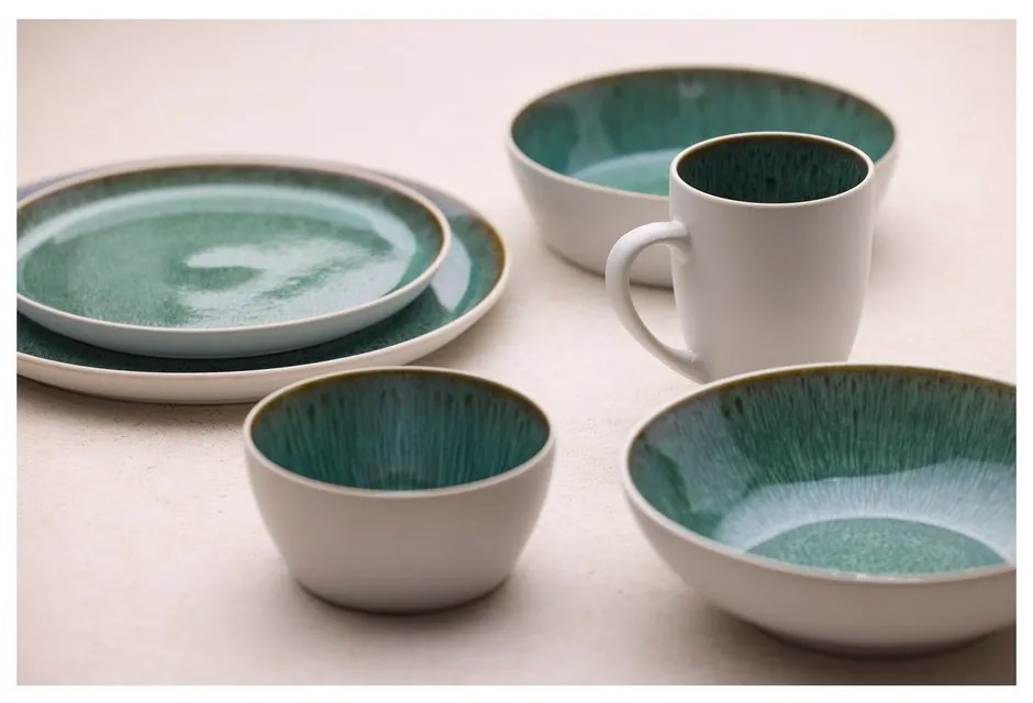 Biely/zelený dezertný tanier z kameniny ø 21 cm Gastro White/Green – Bitz