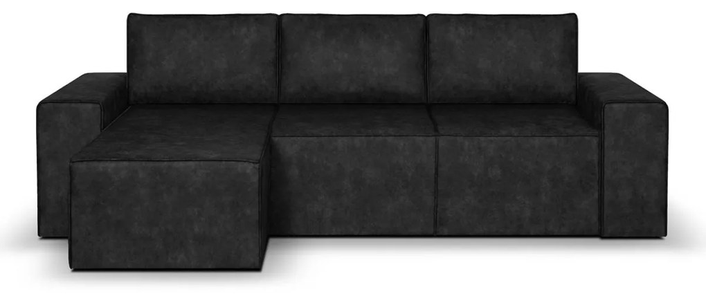 Rohová sedacia súprava s funkciou spania TED Čierna