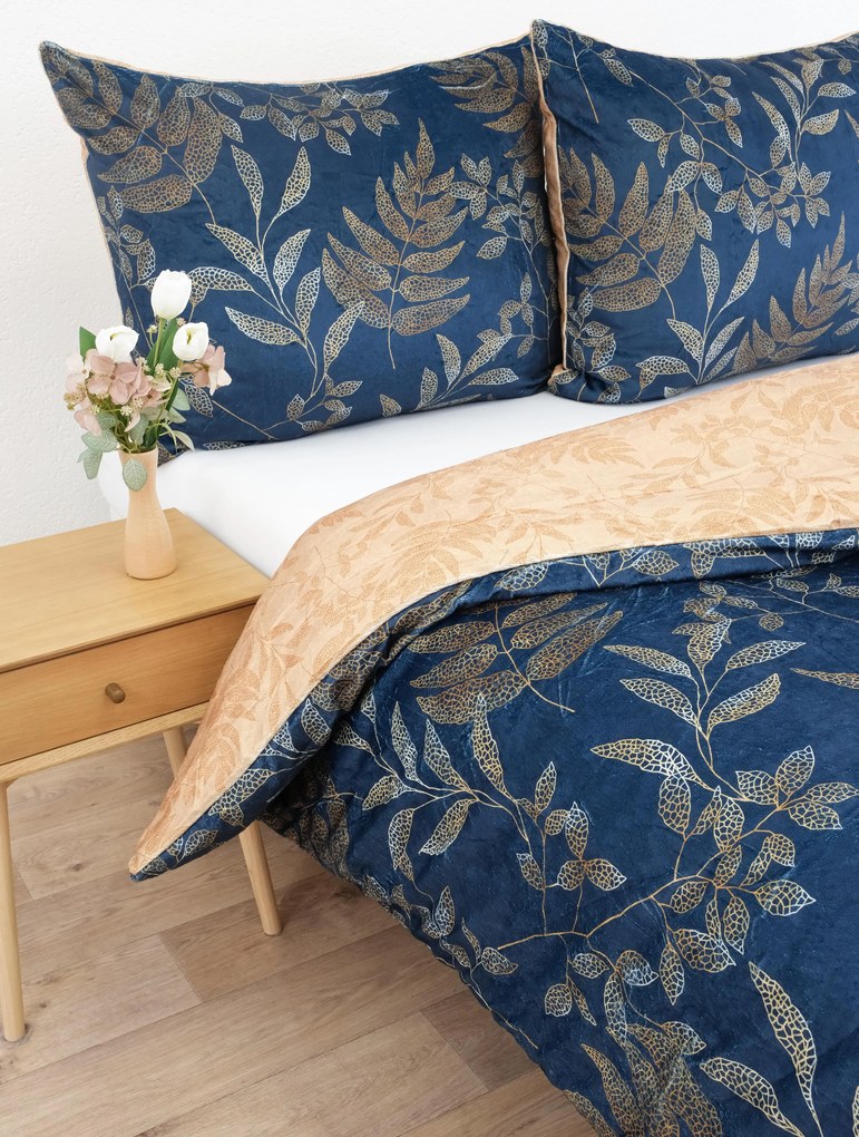 Obliečky mikroplyš Digital – Gabriela tmavo modrá