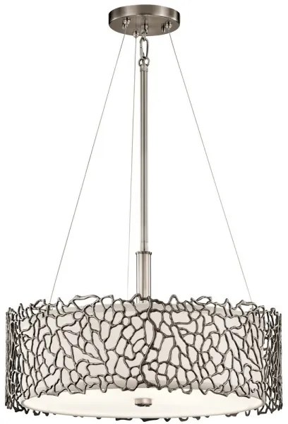 Kichler KL-SILVER-CORAL-P-A - Luster na tyči SILVER CORAL 3xE27/100W/230V chróm