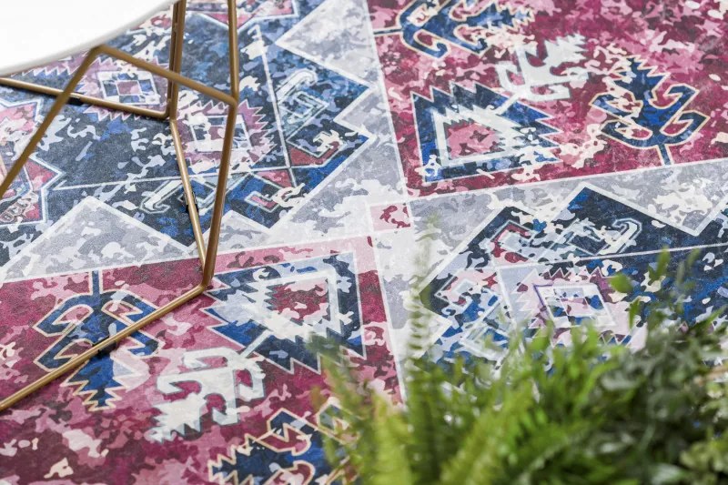 Dywany Łuszczów, Kusový koberec ANDRE Oriental 1136, 120x170, modrá, chodba / predsieň