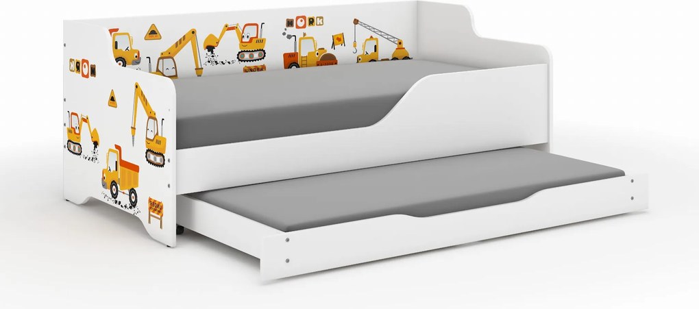 Wooden Toys Detská posteľ LILU 160x80 STAVEBNÉ NÁMESTIE s funkciou spania