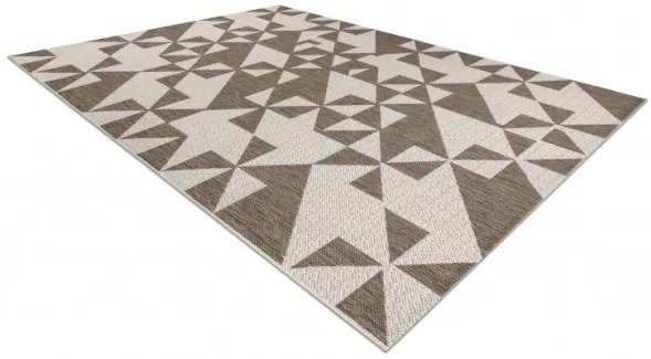 Koberec Šnúrkový SIZAL FLOORLUX 20489 champagne / taupe Trojuholníky