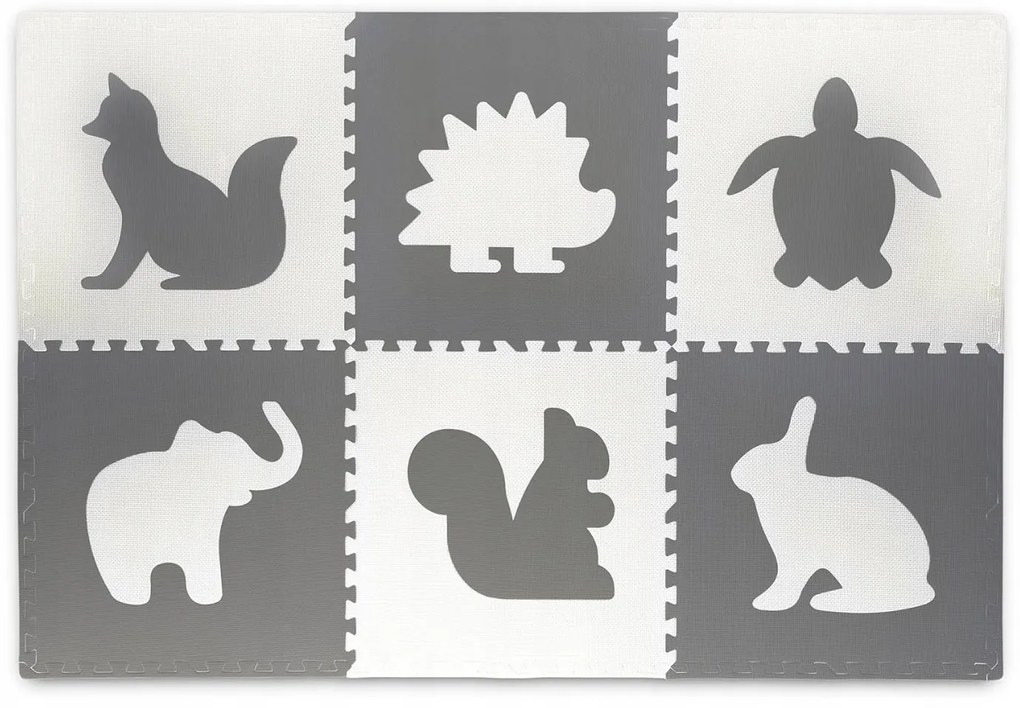 Vulpi Edukačné penové puzzle BW Animals 180 x 120