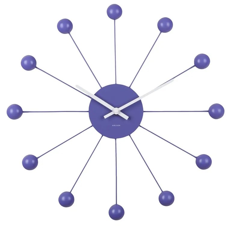 Karlsson 5977PU dizajnové nástenné hodiny fialová, pr. 40 cm