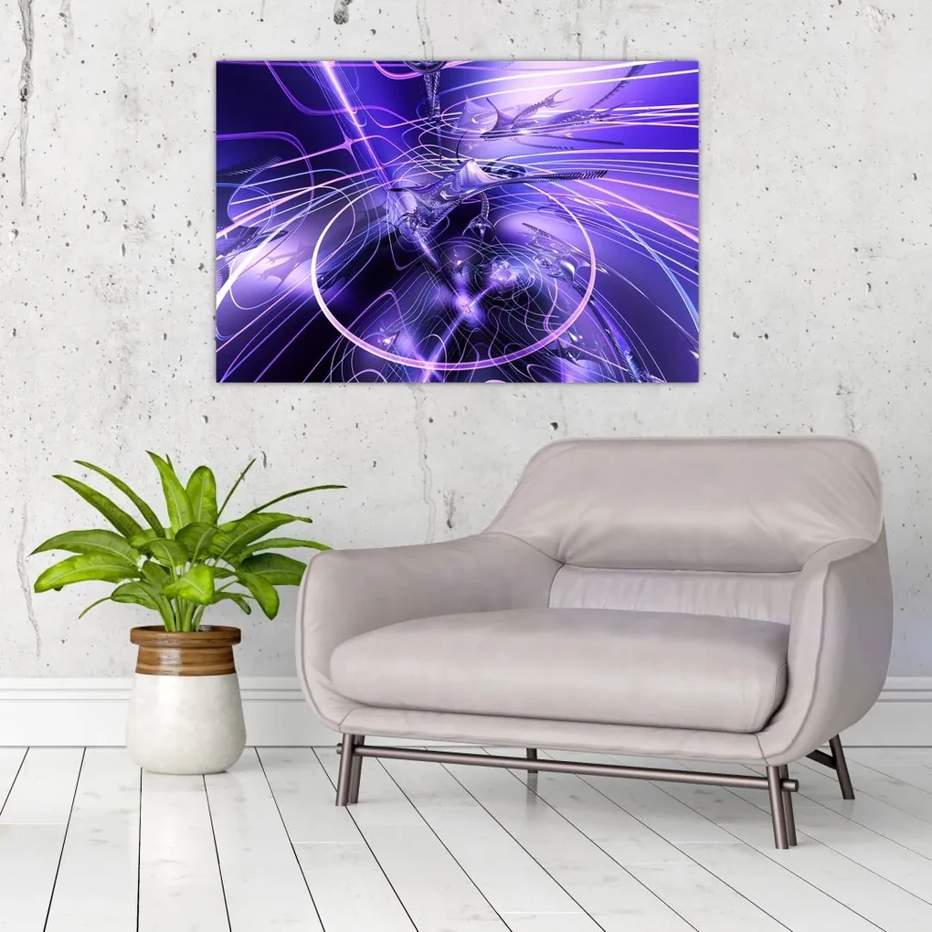Obraz technické abstrakcie (90x60 cm)