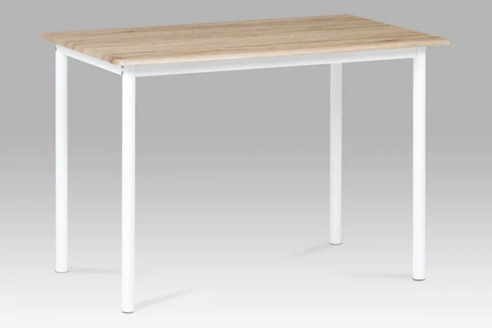 Jídelní stůl 110x70 cm, dub san remo / bílý lak GDT-222 SRE Autronic