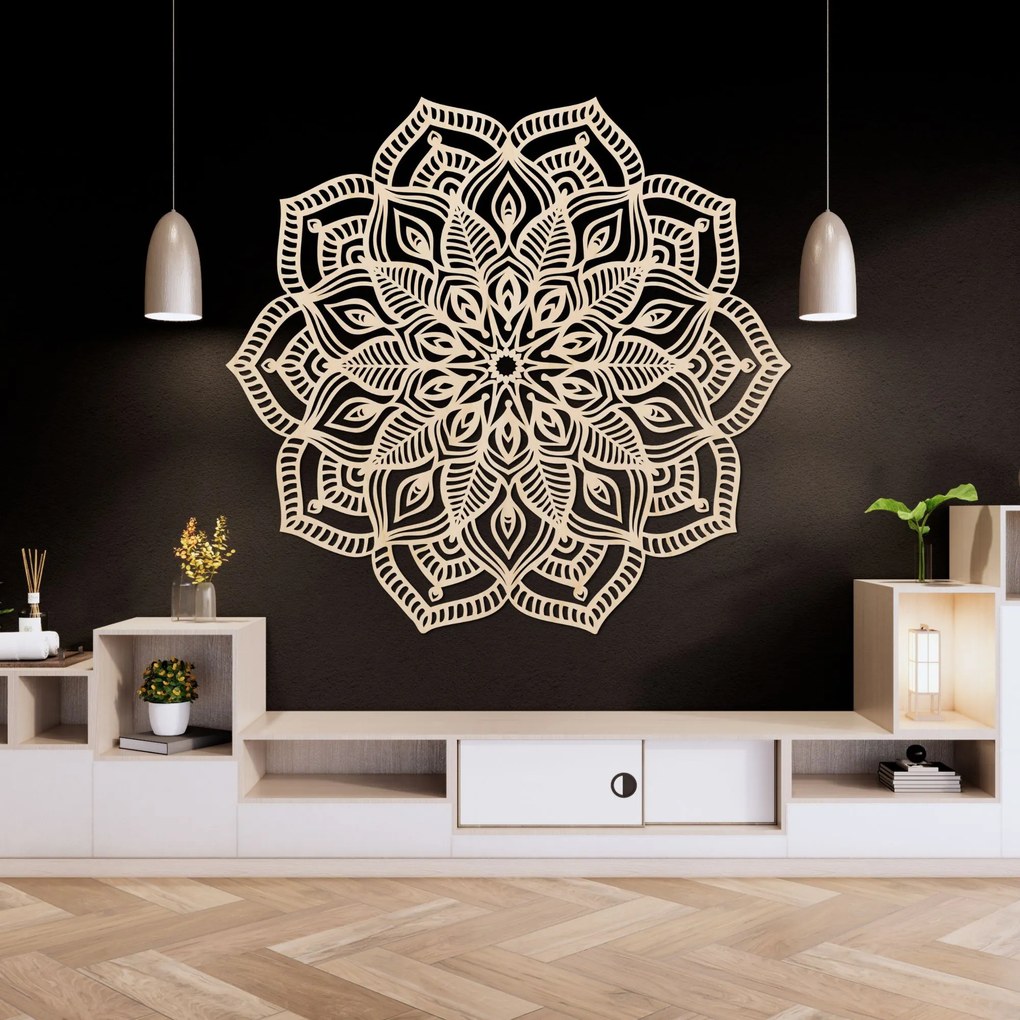 Drevená mandala na stenu | COUNESS: Preglejka Topoľ - Honey 3071 20 cm 4467-93091 PR0541