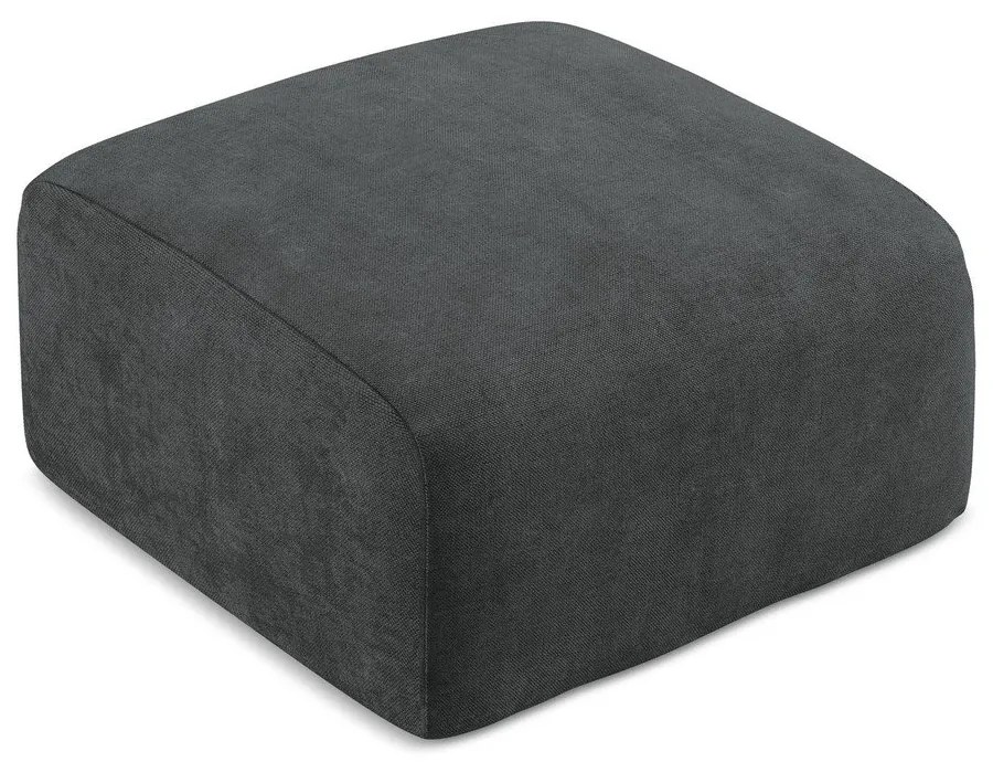 Tmavosivá ženilková podnožka Leila – Makamii