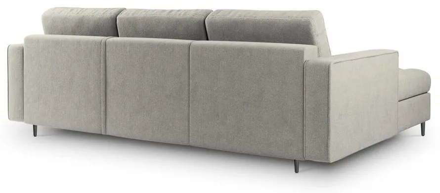 Svetlosivá rozkladacia rohová pohovka Milo Casa Santo, ľavý roh